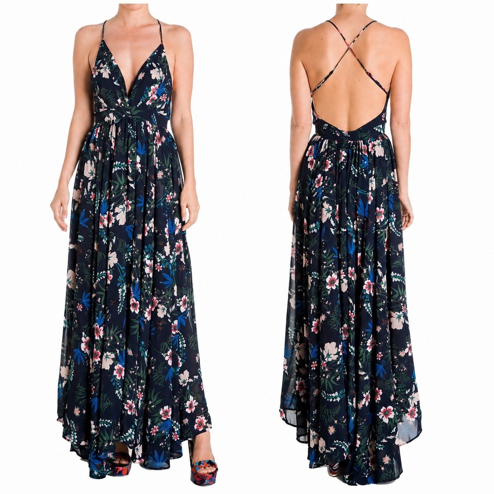 Meghan LA Enchanted Garden Fairy Floral Maxi Dress M NWT Ethereal Boho